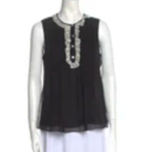 Diane von Furstenberg Silk V-neck Tunic, Size 2